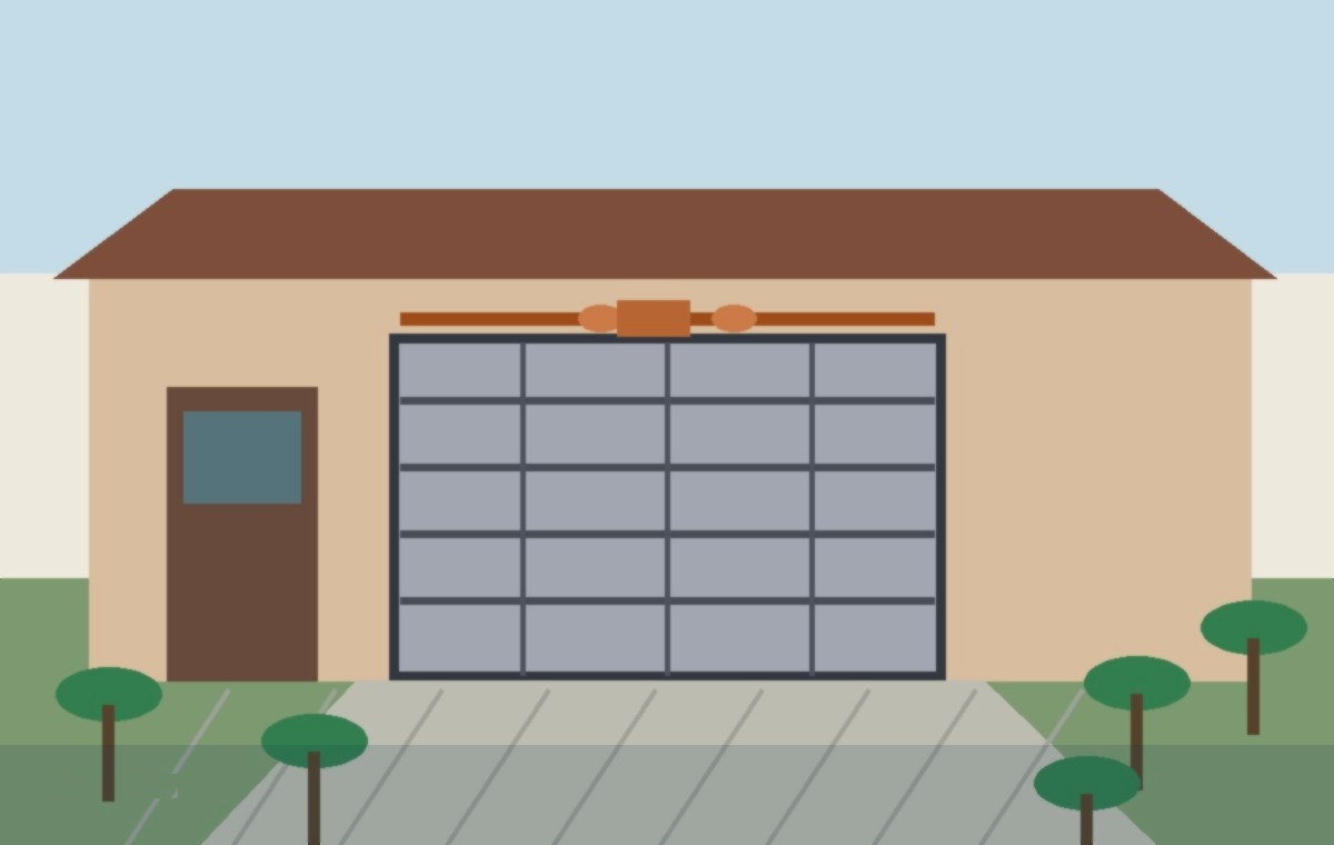 Garage door torsion spring gap check at a Memorial Villages Texas home